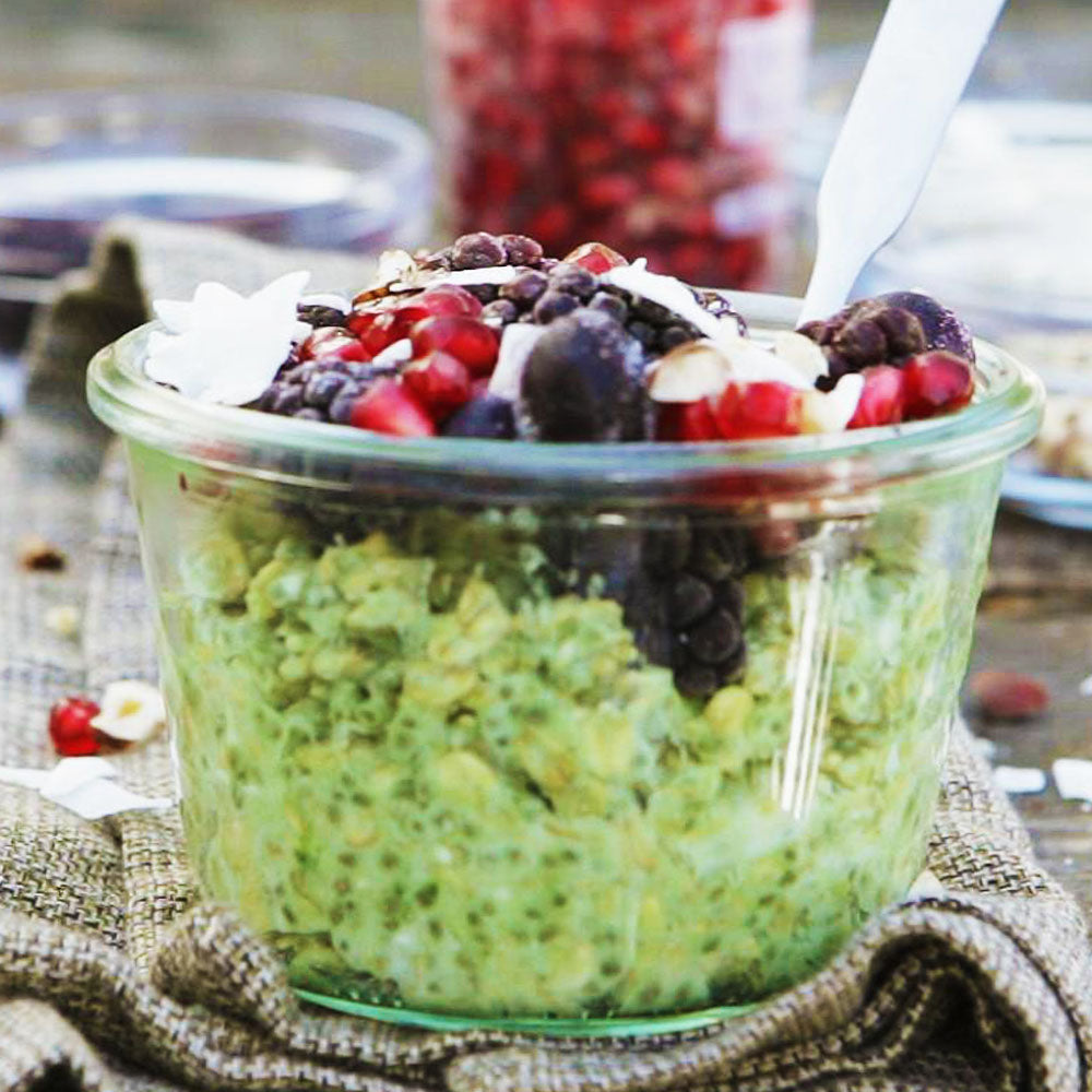 Matcha Overnight Oats Choc & Juice