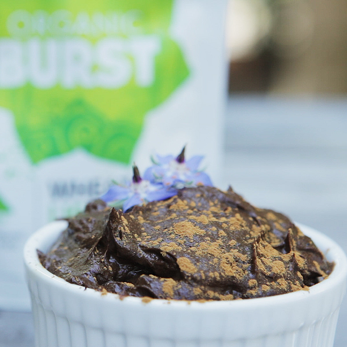 Wheatgrass Chocolate Avocado Pudding